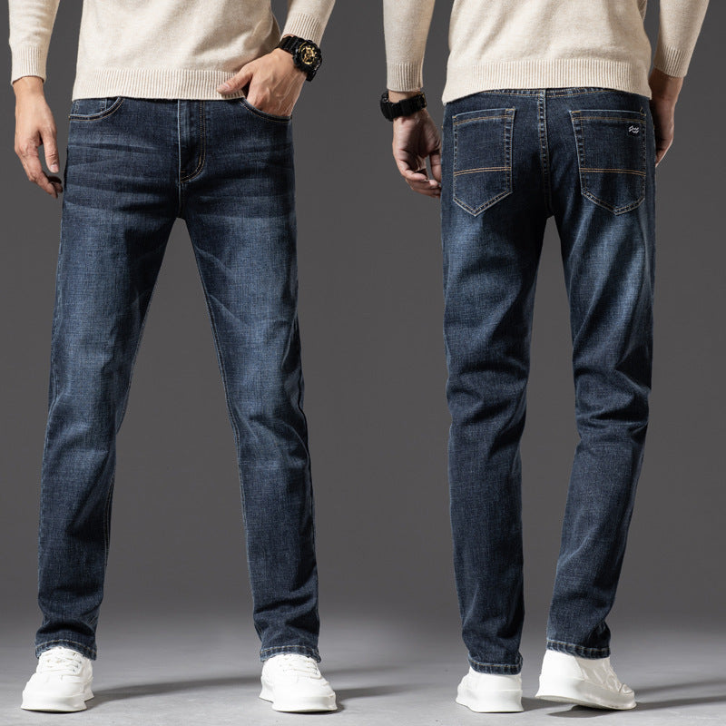 Affordable Luxury Denim Jeans For Men SpringAutumn  New Arrival High-End Stretch Business Style