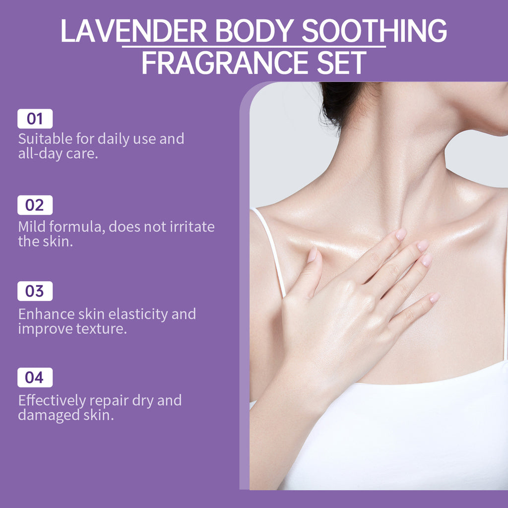 Lavender Body Skin Care Set Gentle Moisturizing Skin