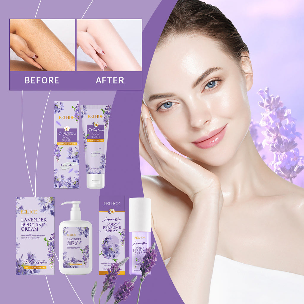Lavender Body Skin Care Set Gentle Moisturizing Skin